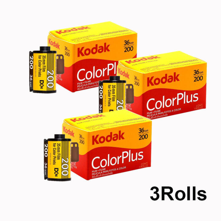 3rolls Kodak Color Plus 200 35mm Kodak Film 36 Exposure Per Roll Fit