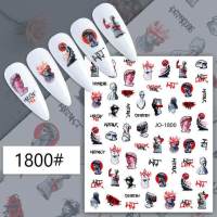 Tools DIY Manicure Sliders Tattoos Decal Self-adhesive Decals Girl Sexy Stickers Nail Image Abstract Sketch Face Women 3D
