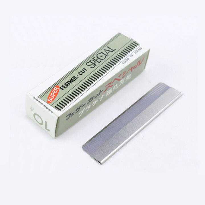 ใบมีดกันคิ้ว-10-ใบ-คมสุด-cut-stainless-hair-cut-razor-blades-ใบมีดโกน-กันคิ้ว-กันจอน-วัสดุ-สเตนเลส-ใบมีดโกนหนวด