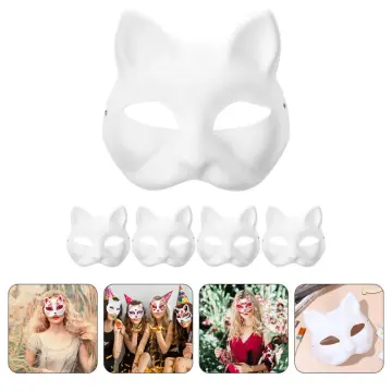 5PCS DIY White Empty Masquerade Mask Therian Mask Mask Adults Mask Kids