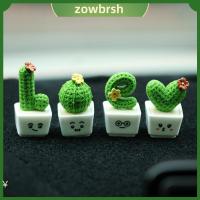 ZOWBRSH 1/4pcs DIY การอบเค้ก อุปกรณ์บ้านตุ๊กตา งานฝีมือตกแต่ง ประติมากรรมขนาดเล็ก ตุ๊กตาดอกไม้กระบองเพชร ตุ๊กตาภูมิทัศน์ไมโคร กระบองเพชรจิ๋ว เครื่องประดับขนาดเล็ก