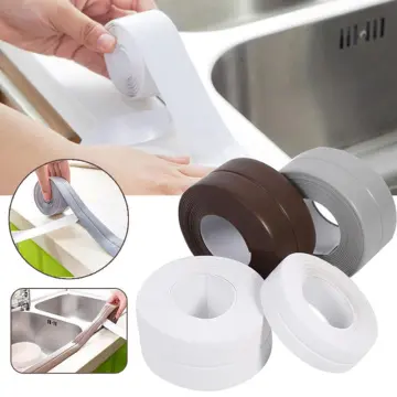 1/2 PVC Self Adhesive Caulk Sealing Strip Tape Kitchen Wall Sink Toilet  Bathroom