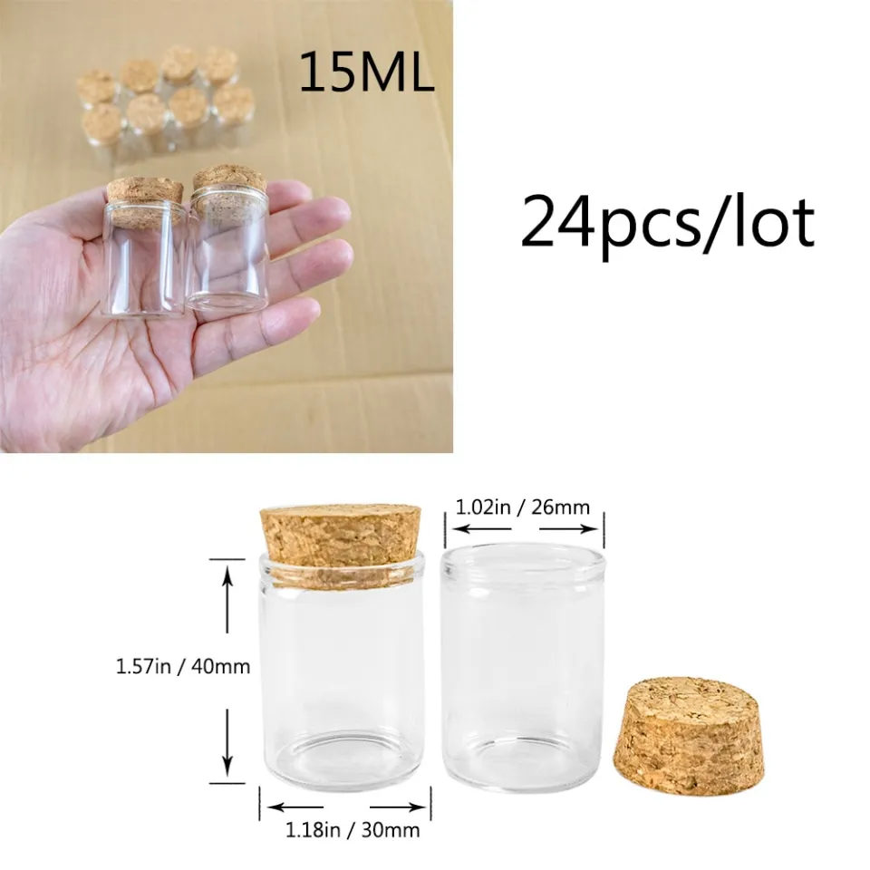 50pcs 15ml 25ml 40ml 50ml 60ml Glass Bottles Decoration Crafts