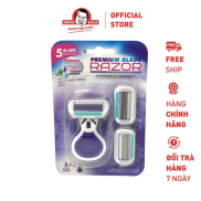 Dao Cạo Mini Kèm 5 Lưỡi 3 Cái Bộ Uncle Bills AG4605