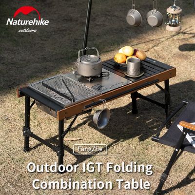 bklnlk☢☎  Naturehike Outdoor 3.6kg Igt Folding Table Camping Bbq Aluminum Alloy Combined 30kg