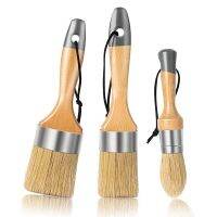 Chalk and Wax Paint Brush Set, Natural Bristles for Painting/Waxing/Milk Paint/Home Decor Cabinets Stencils Woods