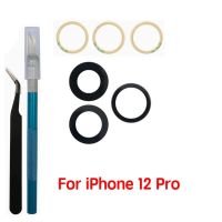 กระจกกล้องถ่ายรูปด้านหลังสำหรับ Apple iPhone 11 12 13 MIni Pro Max กาวเลนส์กล้องด้วยหลังและถอดเครื่องมือซ่อมแซมแทนที่