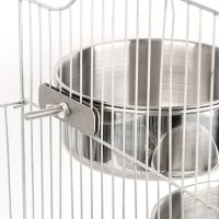 [EasyMoGo][ READY STOCKS ] Feeding Bowl Stainless Steel Hanging Bowl Feeding Cats, Dogs, Birds, Parrots, Food, Water Cages, Supplies