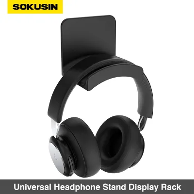 SOKUSIN Headset Stand Holder Gaming Headphones Controller Stand Support Strong Adhesive Wall Under Desk Hanger Hook Display Rack