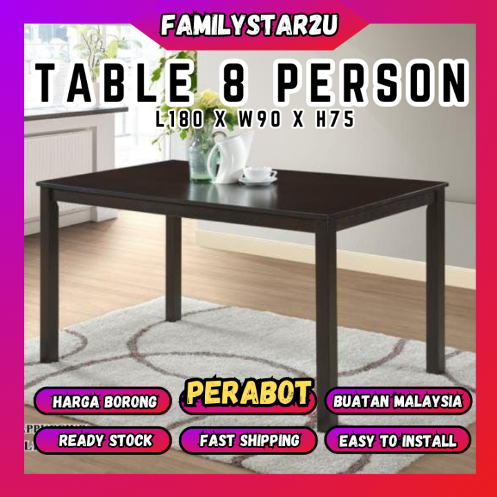 ️familystar2u 9986 Dining Table 8 seater Large Size Dining Table