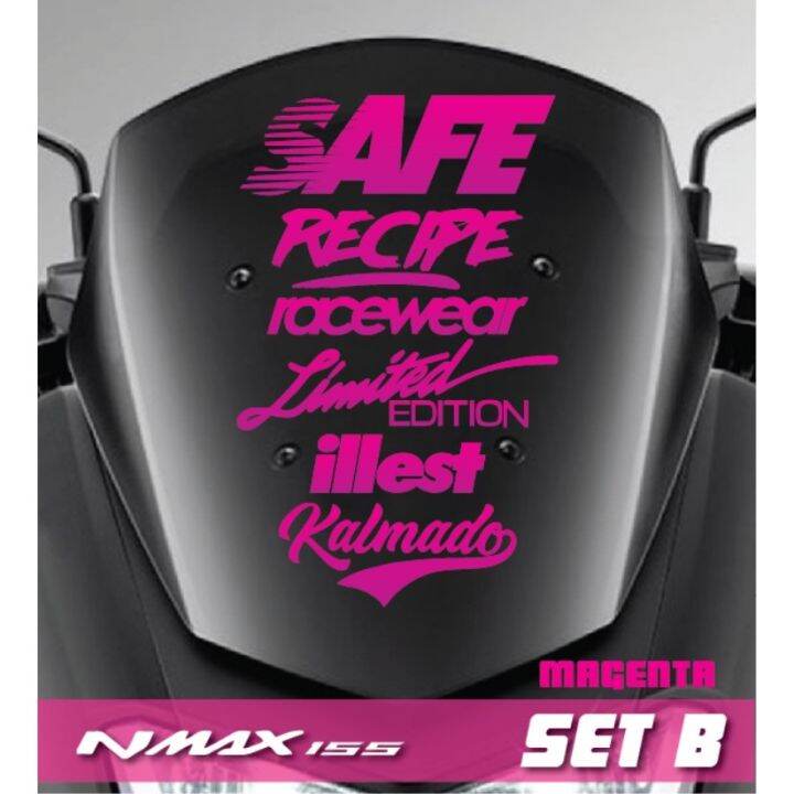 NMax Visor Decal Sticker V1 V2 V3 (Cutout Sticker) Set B Lazada PH