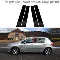 4Pcs/Set Car PC Material Pillar Post Cover For Peugeot 307 Hatchback/Sedan 2004-2013 Door Trim Window Molding Sticker Plate