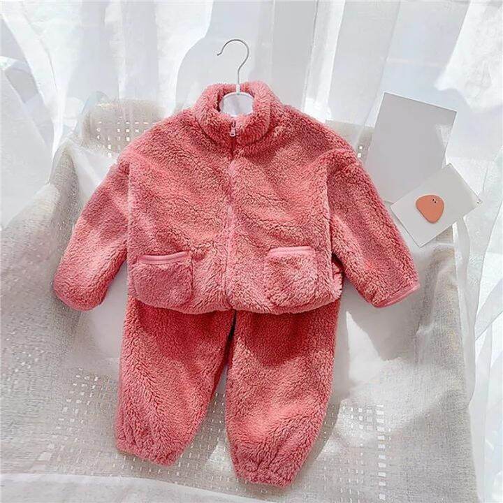 baby-autumn-winter-pajamas-set-boys-and-girls-flannel-pajamas-keep-warm-tops-and-pants-suit-fleece-jumpsuit-pajamas