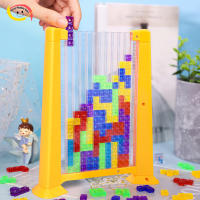 70 Pcsset Colorful 3D Tetris Kids Inligence Puzzle Building Blocks 2 in 1 Board Party Board Game