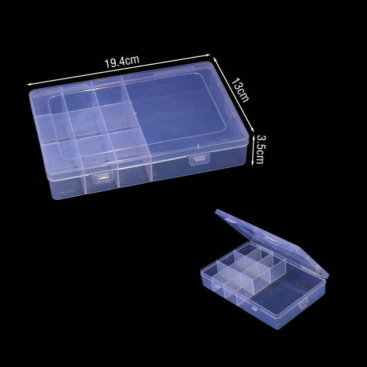 iyoe-1ชิ้นกล่องบรรจุภัณฑ์พลาสติกใสแบบพกพาเครื่องประดับลูกปัดกล่องเครื่องมือสำหรับออแกไนเซอร์จัดเก็บแหวนสร้อยคอลูกปัดหลวม