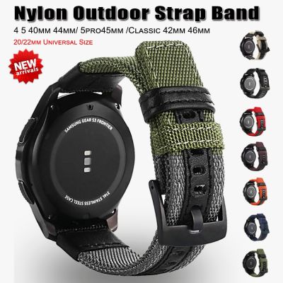 vfbgdhngh Nylon Strap For Samsung Galaxy watch 3 4 5 pro 46mm band 22mm 20mm Watch Woven Nylon Band for Amazfit Band 20mm 22mm Wristband