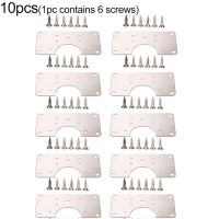 【LZ】☾☁◐  4/10 pces dobradiças de aço inoxidável placa de fixação kits de instalação de reparo da porta do armário de cozinha móveis ferragem