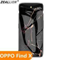 Zeallion สำหรับ "ออปโป้ไฟนด์ X" Marble กระจกเทมเปอร์กันกระแทก HYBRID Hard เคสโทรศัพท์