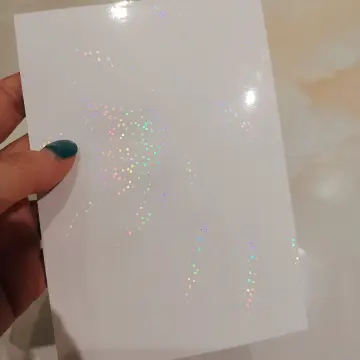 Self Adhesive Sparkle Holographic Vinyl Overlay Cold Laminate Sheet