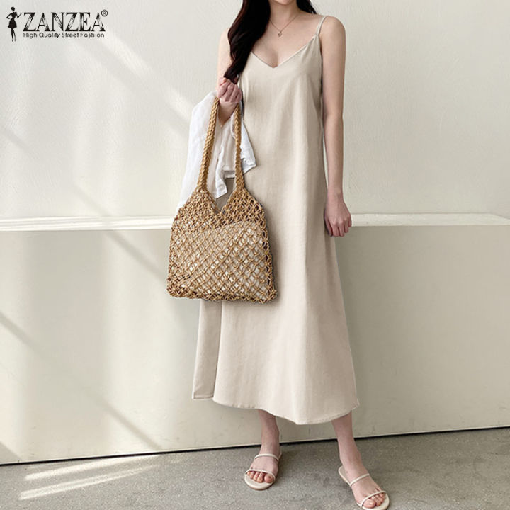 สินค้ามาใหม่-จัดส่งฟรี-fancystyle-zanzea-ชุดซันเดรสทรงเอไลน์สีพื้นสำหรับวันหยุดชุดเดรสบางหลวมลำลองผู้หญิง-8