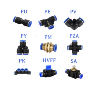 1PC  Pneumatic Fittings PY/PU/PV/PE Water Pipes and pipe connectors direct thrust 4 to 16mm/ PK plastic hose quick couplings Pipe Fittings Accessories