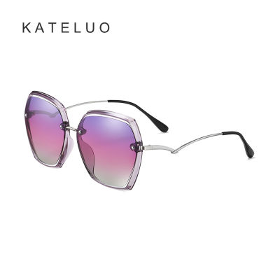 แว่นกันแดดโพลาไรซ์ Box】KATELUO สำหรับผู้หญิง,แว่นตาแฟชั่นย้อนยุคขนาดใหญ่สำหรับผู้ชายปี2206