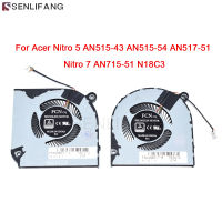 สำหรับ Acer Nitro 5 AN515-43 AN515-54 Nitro7 AN517-51 N18C3 AN715-51โน้ตบุ๊คพัดลมคอมพิวเตอร์หม้อน้ำระบายความร้อน GPU CPU พัดลมทำความเย็น