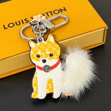 Accessory Bag or keychain Luis Vuitton Plush LV leather dog - Color Wh –  Welderfire