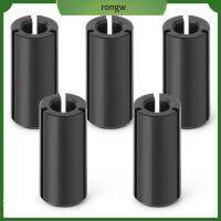 RONGW 5pcs เหล็กคาร์บอนสตีล 5pcs Black Router Collett ADAPTER สีดำสีดำ อุปกรณ์ทรงกระบอกทรงกระบอก หัวจับสำหรับเปลี่ยนหัวกัด ทนทานต่อการใช้งาน 1/2in ถึง1/4in แขนลดก้านบิต คนงานงานประดิษฐ์