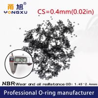 ☃▽ Nitrile Rubber 10PCS/lot Black NBR CS 0.4mm thickness OD1.45/1.6/2/2.4x0.4mm O Ring Gasket waterproof Nitrile rubber watch oring