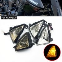 ไฟเลี้ยวสัญญาณเลี้ยว LED ด้านหน้าสำหรับ KAWASAKI ZX6R ZX10R นินจา650R Z1000 Z750รถจักรยานยนต์ไฟเลี้ยวไฟกระพริบ ZX-10R ZX-6R