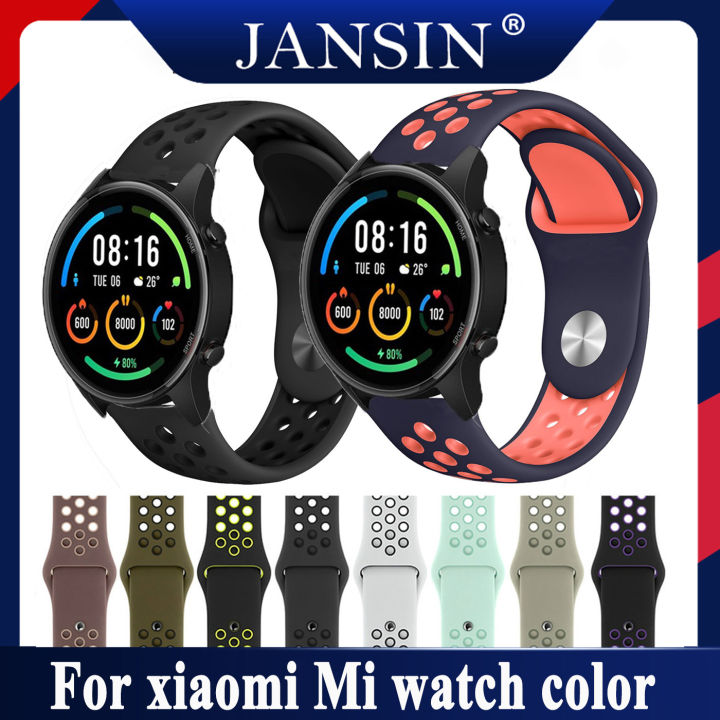 22mm-สายนาฬิกาสปอร์ตซิลิโคนอ่อนนุ่ม-mi-watch-color-อุปกรณ์สำหรับนาฬิกา-for-xiaomi-mi-watch-color-นาฬิกาสมาร์ท-สายซิลิโคน-for-mi-watch-color-sport-watch-band-กันน้ำ