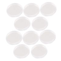10 pcs Small round transparent plastic coin capsules box 30mm