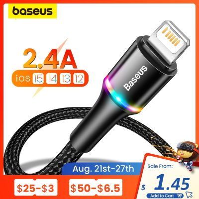 Chaunceybi Baseus USB Cable iPhone 12 13 XS Xr X 8 7 6 Lighting Fast Charger Date iPad Wire Cord