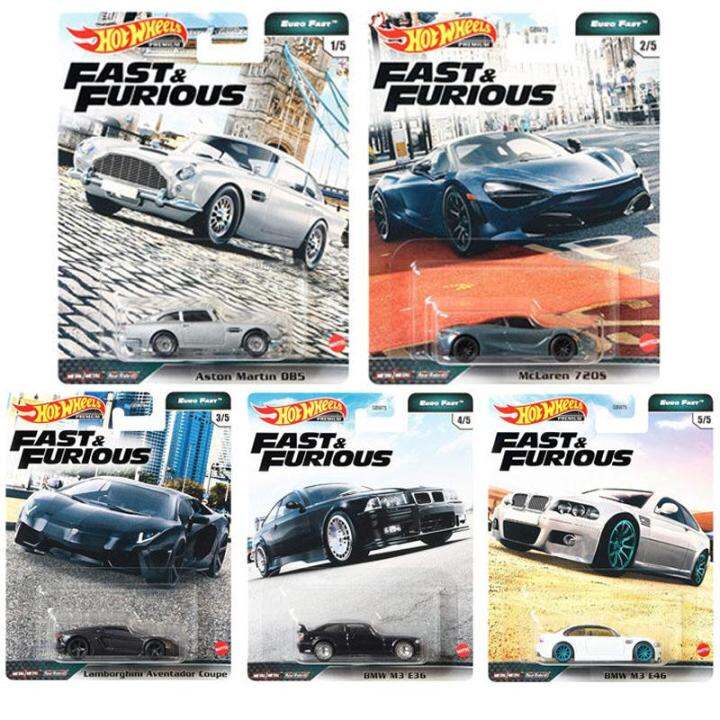 Hot Wheels Fast Furious 10 Aston Martin Db5 Mclaren 720S Bmw M3 E46 Bmw M3  E36 Aventador 1:64 Metal Diecast Car Toy | Lazada Ph