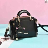 Fashion Shoulder Bag PU Leather Women Crossbody Handbags Adjustable Strap Top-handle Bags Zipper with Purse Cute Cat for Ladies Girl