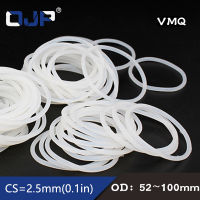 【2023】White Silicon Ring SiliconeVMQ O ring OD100*2.5mm Thickness Rubber O-Ring Seal Gaskets