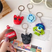 2023✘✗✒ Protection Cover Cartoon cute silicone Bulldog Avocado For Apple Airtags Case For Apple Locator Tracker Anti-lost Keychain Cover