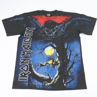 เสื้อวงIron Maiden OVPลายโอเวอร์ปริ้น ตะเข็บเดี่ยวบนล่าง สไตล์วินเทจ สกรีนทั้งตัว ผ้านอก เสื้อOVP เสื้อโอเวอร์ไซส์ เสื้อวงดนตรีต่างประเทศ