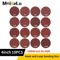 Meikela 4inch Sanding Discs Round Shape Sandpaper Disk 40-2000 Grit Hook Loop Sand Paper Abrasive Polishing Tool for Sander Cleaning Tools