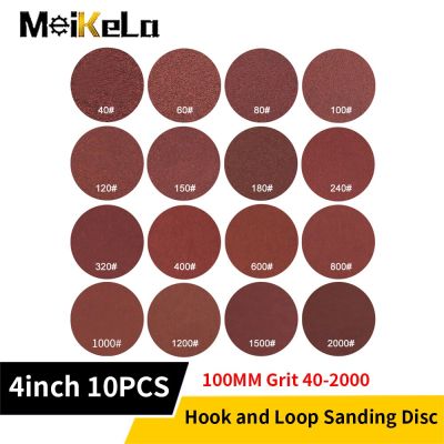 Meikela 4inch Sanding Discs Round Shape Sandpaper Disk 40-2000 Grit Hook Loop Sand Paper Abrasive Polishing Tool for Sander Cleaning Tools