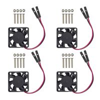 4PCS Brushless CPU Cooling Fan Heatsink Cooler Radiator 3.3V 5V for Raspberry Pi4 Pi3 B+, Pi 3, Pi 2, Pi 1 B+