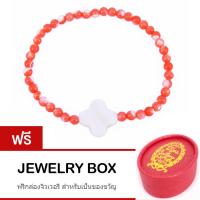 Tips Gallery สร้อย ข้อมือ สีส้ม มุกน้ำทะเล ธรรมชาติ รุ่น Le pearl Medieval Orange South Sea Mother of Pearl Design TBS139