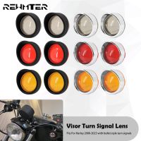 ✶✎ Motorcycle Turn Signal Visor Bezels Lens Cover 2PCS For Harley Softail Dyna Sportster XL 883 1200 72 Touring Road Street Glide