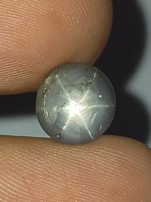 พลอย สตาร์ แซฟไฟร์ นิหร่า พม่า ดิบ ธรรมชาติ แท้ ( Natural Unheated Star Sapphire ) หนัก 3.60 กะรัต