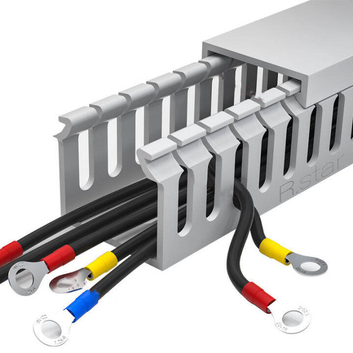 1Pc Cable Raceway Kit Open Slot Wiring Raceway Duct with Cover Cable