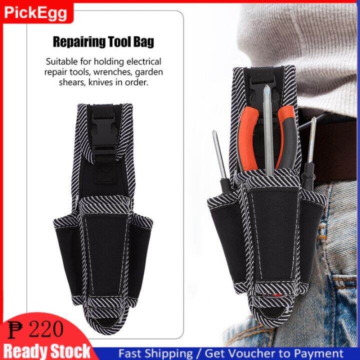 PickEgg Portable Tool Waist Multiple Pockets Electrician Tool Belt