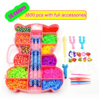 Box Packed ! Loom Bands Kid DIY Set Bracelet Silicone Rubber Bands Elastic Colorful Weave Loom Bands Toy Children Goods