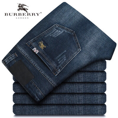 【Ready Stock】Burberry Mens Stretch Regular Fit Jeans Business Casual Classic Style Fashion Men Denim Trousers