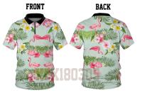 （in stock）Golf Gods - Flowers&amp;Flamingos Cool Tech Performance Polo Quick Dried Golf Activity High Quality 08